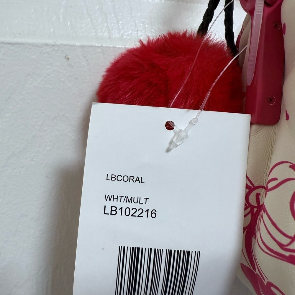NWT Luv Betsey by Betsey Johnson Coral Cherry Flap Shoulder Bag - Picture 6 of 7